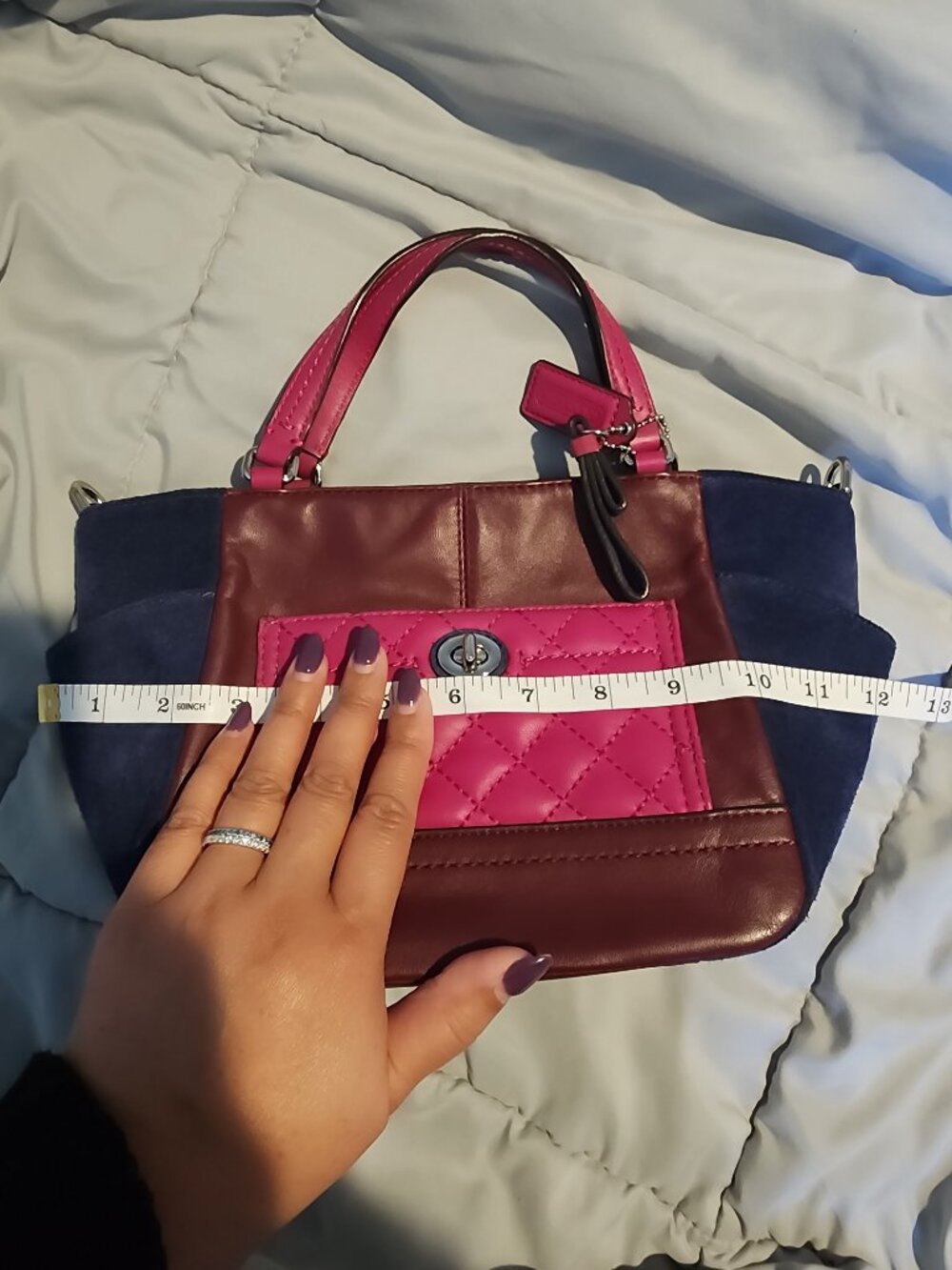 Coach F49865 Colorblock Leather Suede - Picture 6 of 8